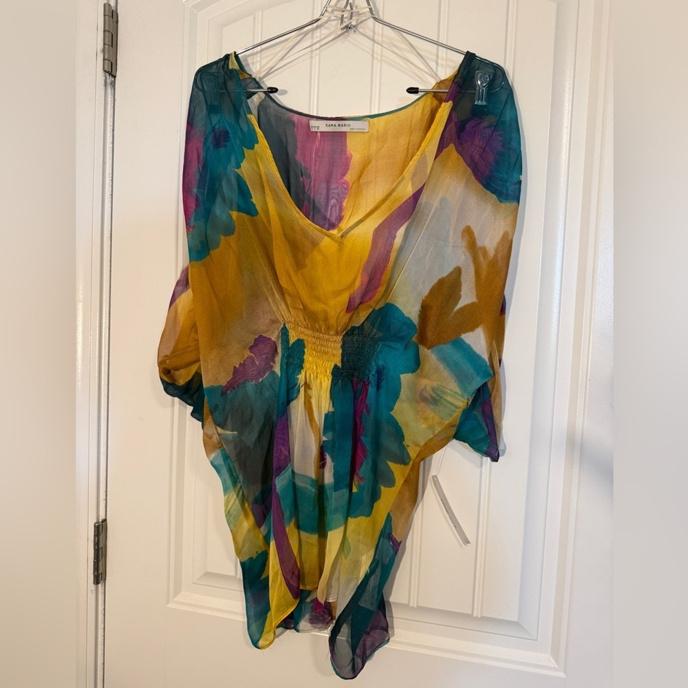 Zara Colorful Sheer Blouse